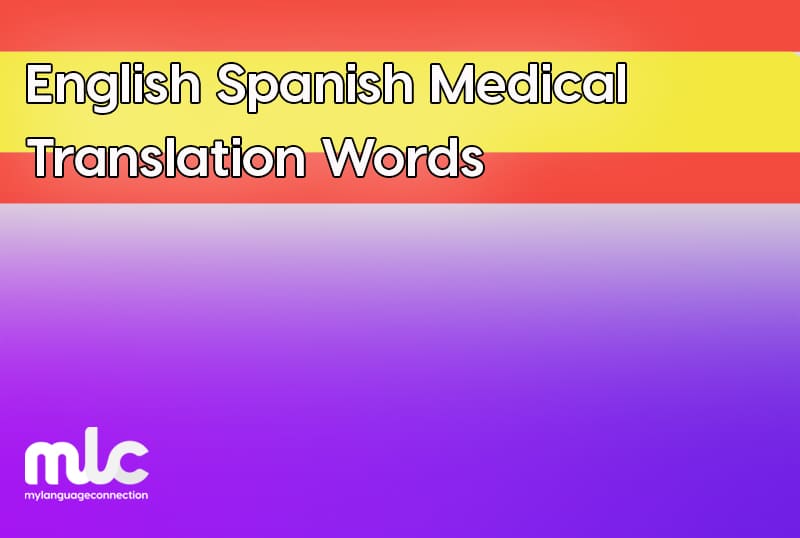 English Spanish Medical Translation Words